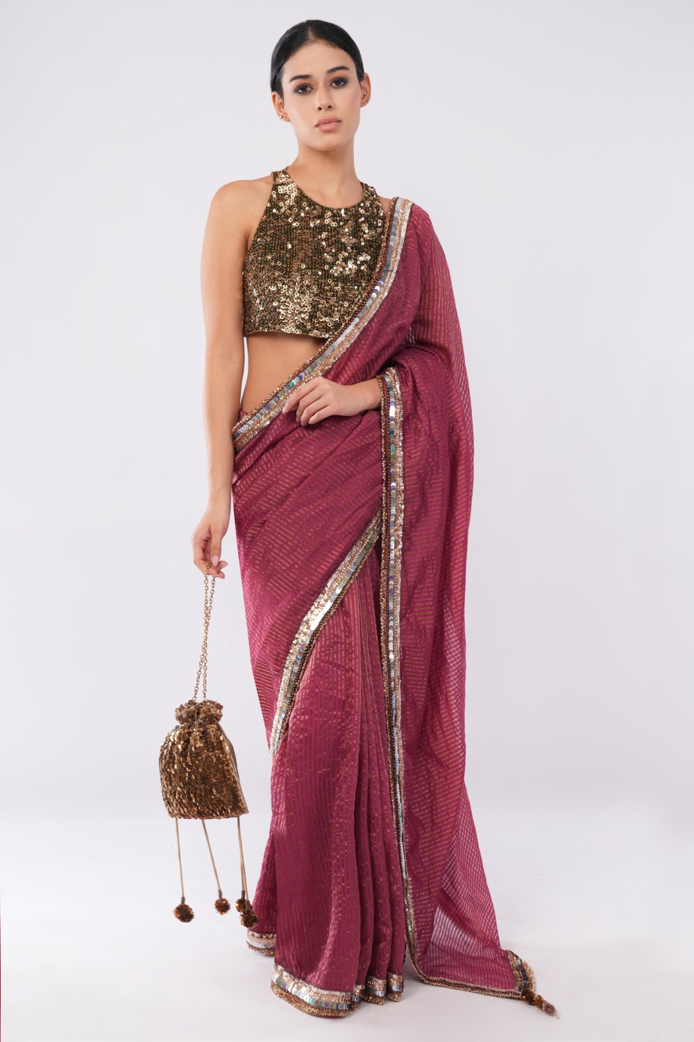 The Von-Mod Border Sari